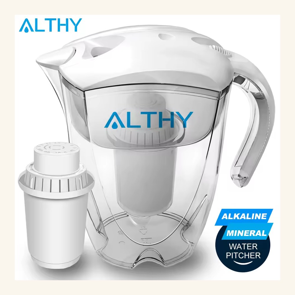 Carafe filtrante ALTHY 3,5L eau alcaline avec cartouche